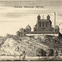 View of Greenwich Observatory from the north. 1676 Etching