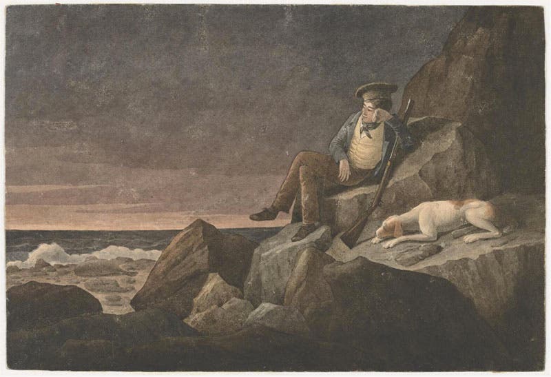 Self-Portrait, watercolor, by Augustus Earle, 1824, in the National Library of Australia (nla.gov.au)