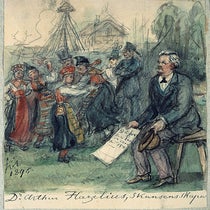 Portrait of Artur Hazelius, watercolor by Fritz von Dardel, 1896, Skansen (Wikimedia commons)