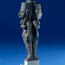 Small sculpture of ivory, a handle of some sort, one of the Nimrud ivories found by William Lotfus at Mosul, 1854-55, British Museum item 118102 (britishmuseum.org/collection)