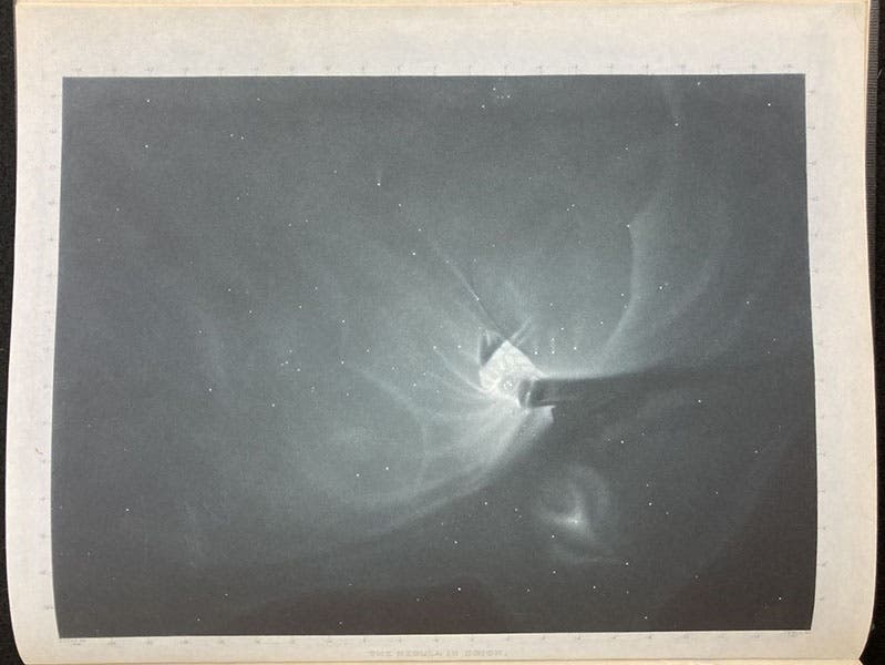 The Great Nebula of Orion, drawing by George Phillips Bond, Annals of the Harvard College Observatory, frontispiece, vol. 5, 1867 (Linda Hall Library)