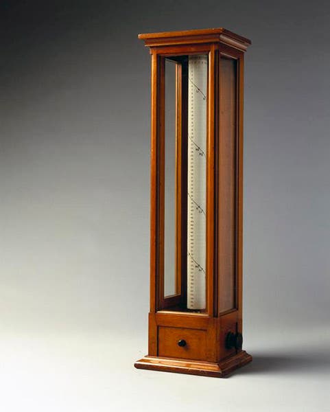 A rotating model of the tellurique screw, or periodic able, of Béguyer de Chancourtois, built in 1925, with translations into English, Science Museum, London (collection.sciencemuseumgroup.org.uk)