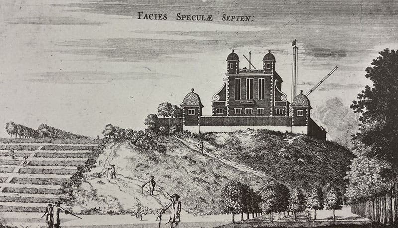 “North Face of Observatory,” plate VI, facsimile etching, Francis Place and the Early History of the Greenwich Observatory, by Derek House, Science History Publications, 1975 (The Linda Hall)