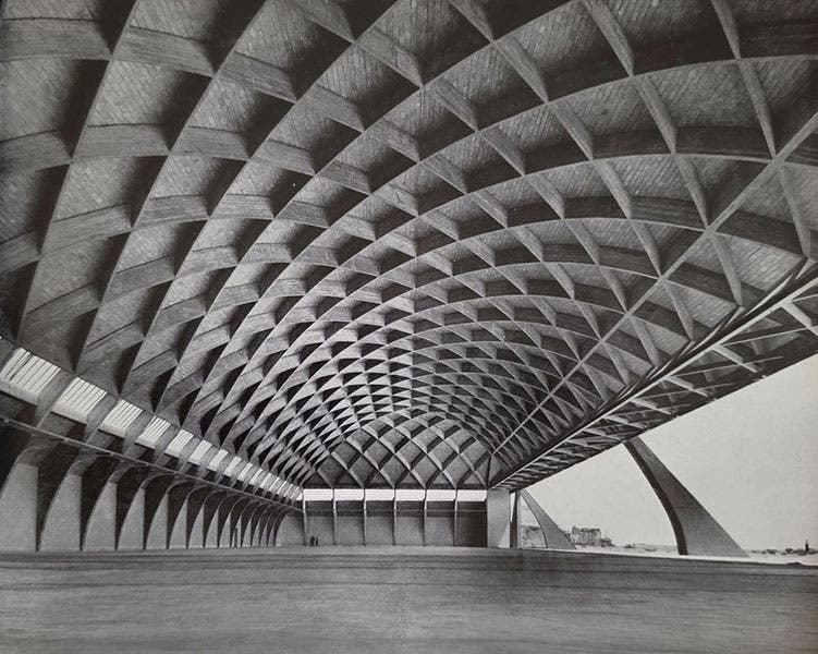 Airplane hangar, Orvieto, Italy, designed by Pier Luigi Nervi (and built by his construction firm Nervi & Bertoli), Architectural Record, November 1938 (author’s copy)