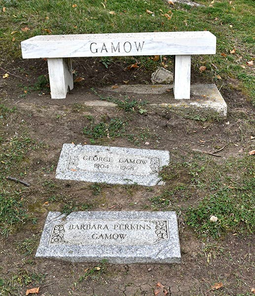 Grave of George Gamow, Green Mountain Cemetery, Boulder, Colorado (findagrave.com)