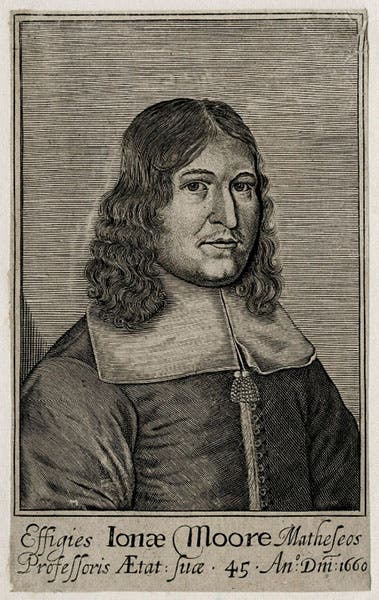 Portrait of Jonas Moore, engraving, unknown artist, 1660, National Portrait Gallery, London (npg.org.uk)