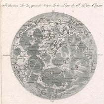 The Full Moon with nomenclature, detail of Réduction de la grande carte de la lune de J. Dom. Cassini, broadside engraving, by Jean-Dominique, comte de Cassini, 1788 (Linda Hall Library)