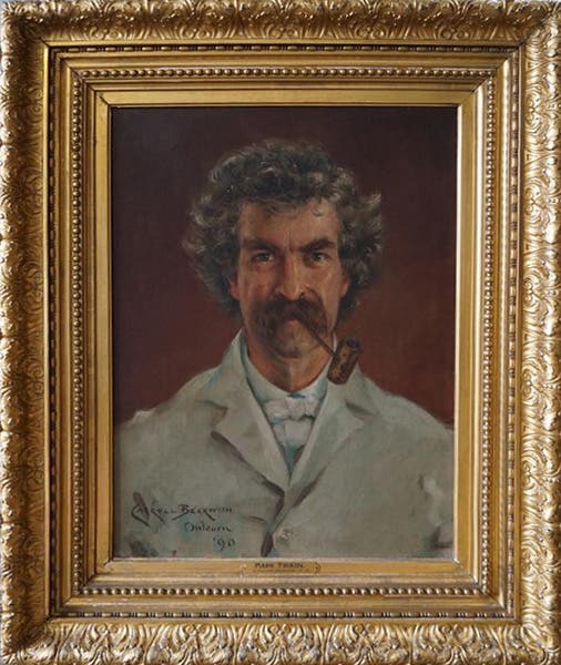 Portrait of Mark Twain by James Carroll Beckwith, 1890, Mark Twain House, Hartford, Conn. (ctcollecions.org)