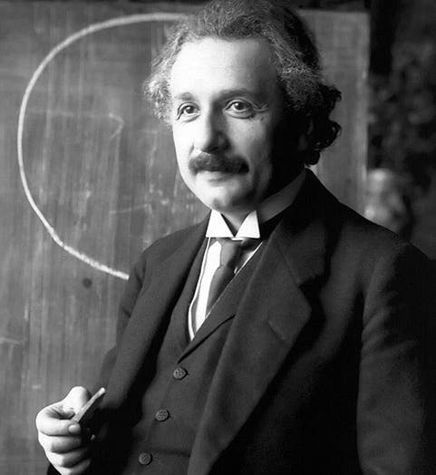 Albert Einsein, prevented from returning to Germany by the Law of April 7, 1933, taking up residence at the Institute for Advanced Studies, Princeton, New Jesey ((Wikimedia commons)