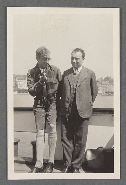 George Gamow (left) and Wolfgang Pauli, photograph, early 1930s, Online Archive of California (oac.cdlib.org)
