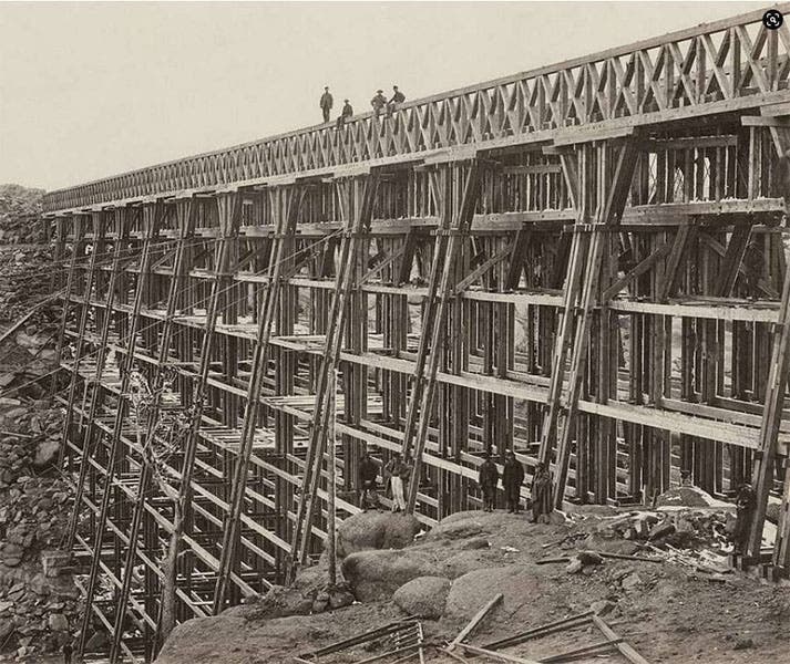Dale Creek Bridge, Wyoming, wet collodion photograph by Andrew J. Russell, 1868, Beinecke Library, Yale University (picryl.com)