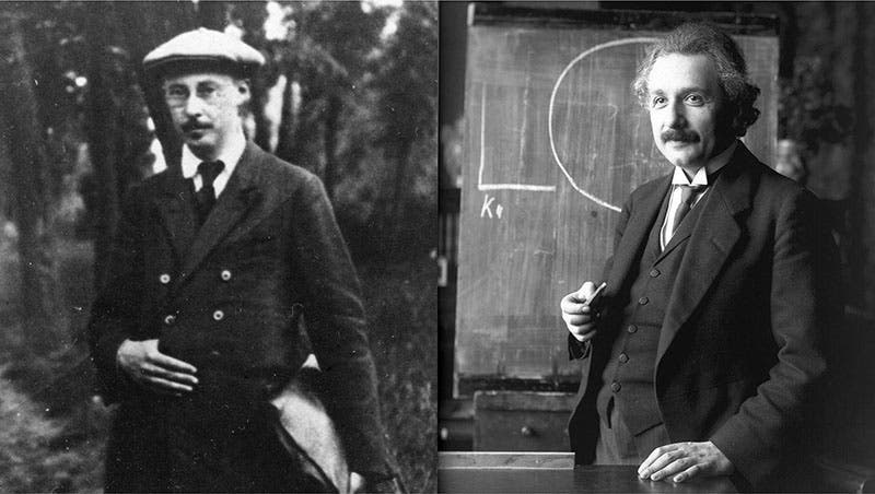 Portraits of Alexander Friedmann, photograph, 1925 (left) and Albert Einstein, photograph, 1921 (right), APS News, May 15, 2024 (aps.org)