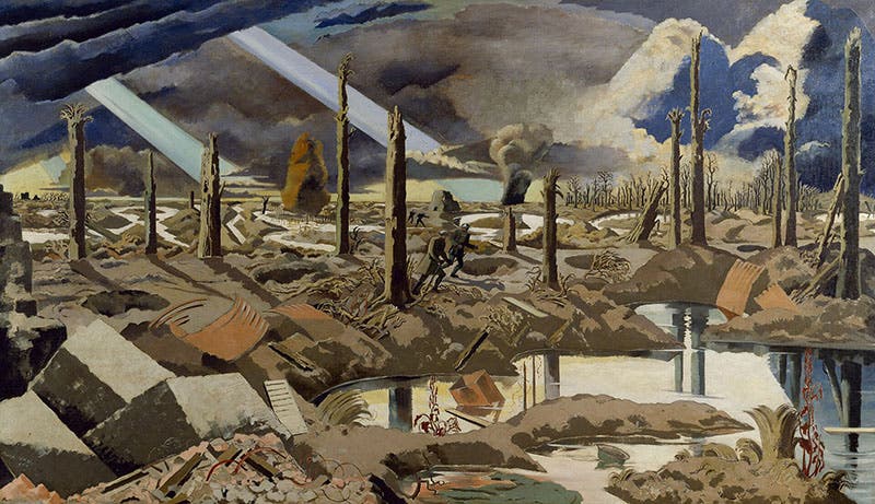 The Menin Road, oil on canvas, by Paul Nash, 1919, Imperial War Museums (Wikimedia commons)