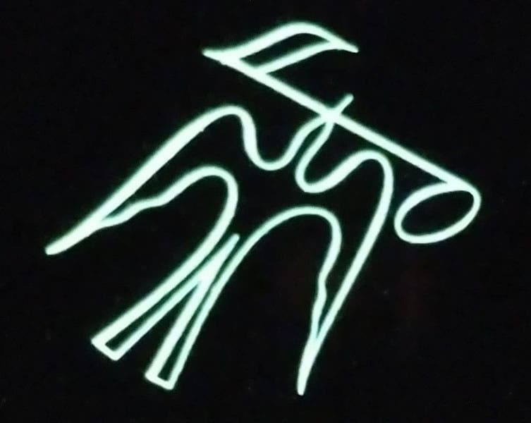 The Fisher logo in neon (findagrave.com)
