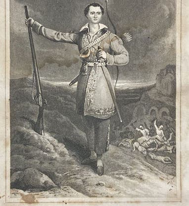 Portrait of Giacomo Beltrami, aquatint frontispiece, A Pilgrimage in Europe and America: Leading to the Discovery of the Sources of the Mississippi and Bloody River, by Giacomo Costantino Beltrami, vol. 1, 1828 (Linda Hall Library)