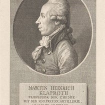 Portrait of Martin Klaproth, engraving, undated, Rijksmuseum, Amsterdam (Wikimedia commons)