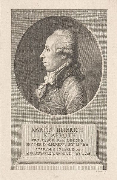 Portrait of Martin Klaproth, engraving, undated, Rijksmuseum, Amsterdam (Wikimedia commons)