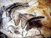 Horses’ heads, detail of Sector of Horses, Chauvet Cave, Ardeche, France (donsmaps.com)