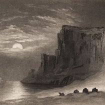 The graves of three of Franklin’s crew on Beechey Island, 1850, engraving in The U.S. Grinnell Expedition in Search of Sir John Franklin, by Elisha Kent Kane, p. 162, 1854 (The Linda Hall)