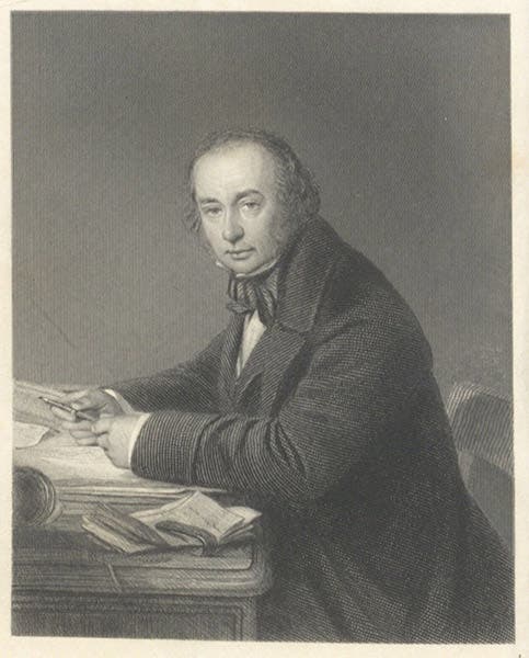 Portrait of Isambard Kingdom Brunel, engraving by Thomas Oldham Barlow after painting by John Callcott Horsley, frontispiece to The Life of Isambard Kingdom Brunel, Civil Engineer, by Isambard Brunel, Jr., 1870 (Linda Hall Library)