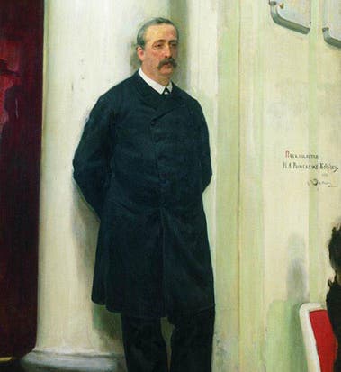 Portrait of Alexander Borodin, oil, by Ilya Repin, 1888 (posthumous) (Wiimedia commons)