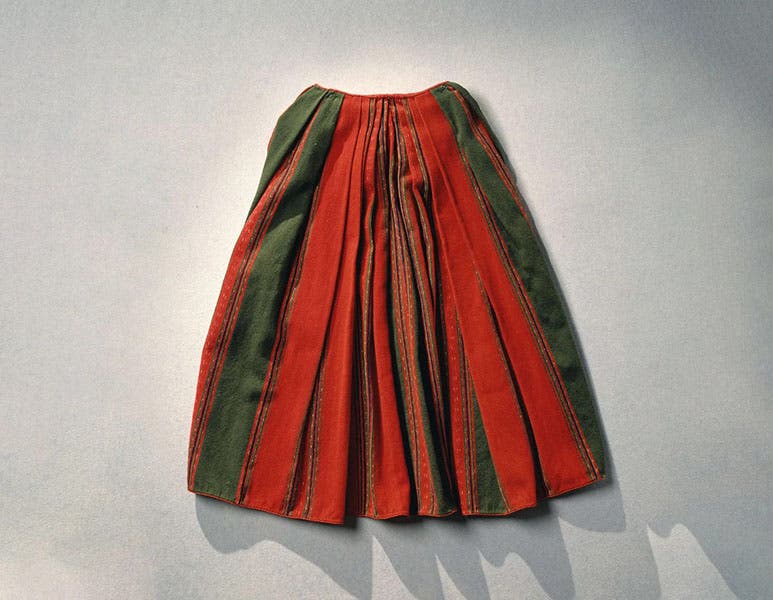 First object acquired for the Nordic Museum, a hand-woven Dalana skirt, 1872 (nordiskamuseet.se)