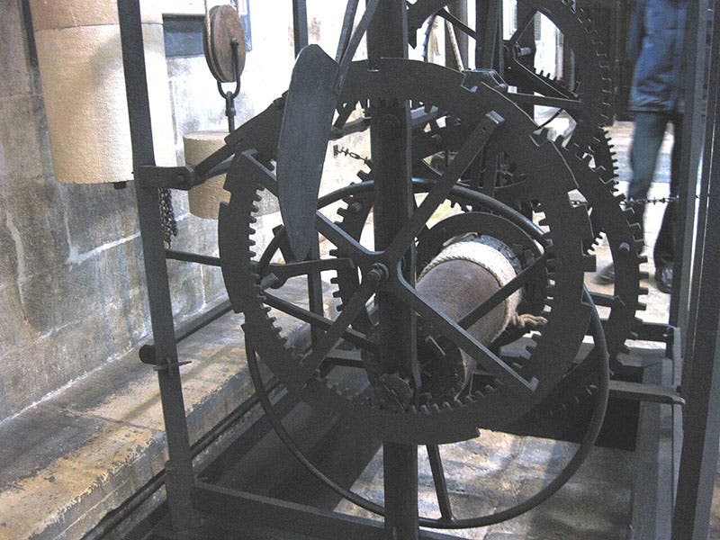 Striking chain of the Salisbury Clock, recent photograph (Wikimedia commons)