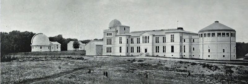 The Old Naval Observatory in Foggy Bottom, not far from the Lincoln Memorial; the large dome at left was built to house the 26-inch Clark refractor, with which Asaph Hall discovered the two moons of Mars in 1877 (cnmoc.usff.navy.mil)