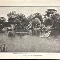 Triceratops family, sculptures by Josef Pallenberg at Tierpark Hagenbeck, Hamburg, Scientific American, vol. 104(14), p. 353, Apr. 8, 1911 (The Linda Hall)