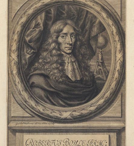 Portrait of Robert Boyle, engraving by William Faithorne, 1664, National Portrait Gallery, London (npg.org.uk)