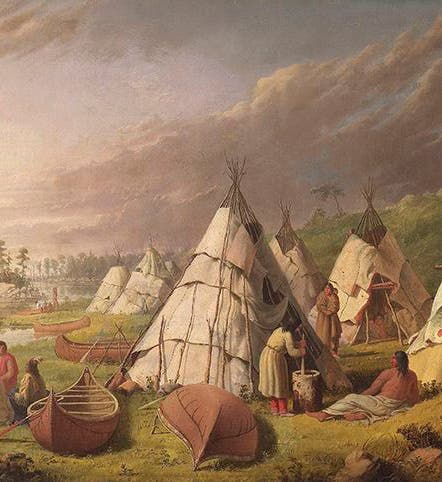 Encampment on Lake Huron, oil on canvas by Paul Kane, 1848-50, Art Gallery of Ontario, Toronto