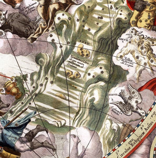 A proposed Christian constellation, “The Parting of the Red Sea,” detail of seventh image (Linda Hall Library)