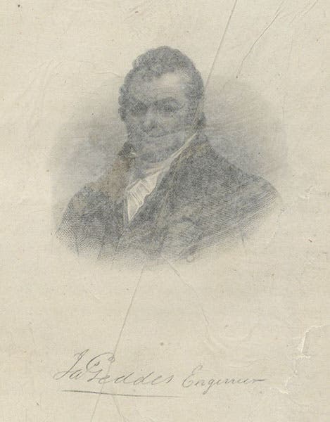 Portrait of James Geddes, taken through stuck tissue paper, from Lives and Works of Engineers, by Charles B. Stuart, 1871 (The Linda Hall)