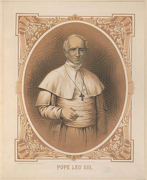 Portrait of Pope Leo XIII, who issued the papal encyclical, Humanum genus, in 1884 (Wikimedia commons)
