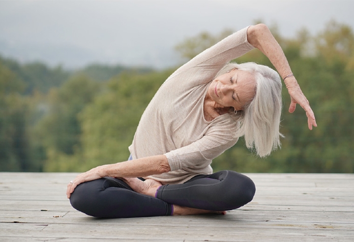 Woman stretching 