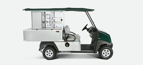 Cafe Express mobile merchandising golf course vehicle