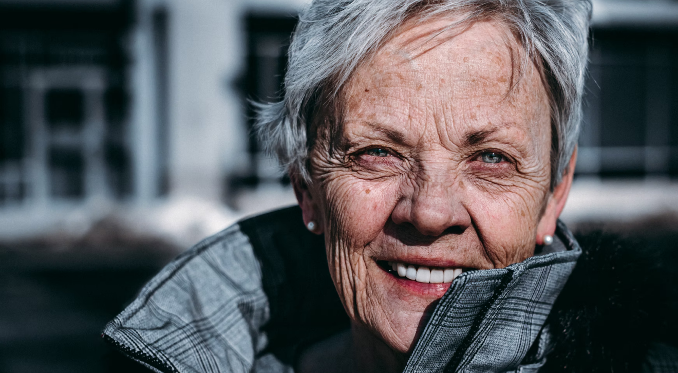 Older woman smiling