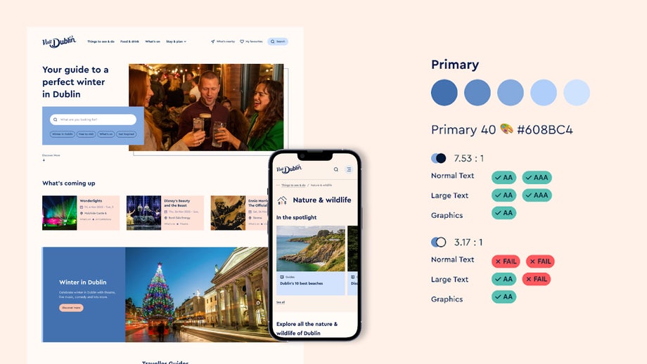 Accessibility test results for the Visit Dublin website