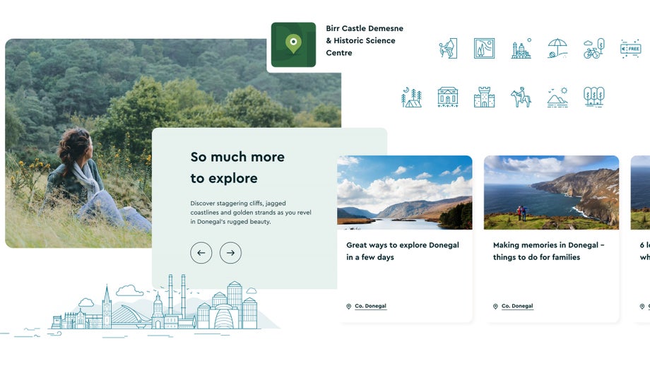 Design examples extracted from the Discover Ireland website