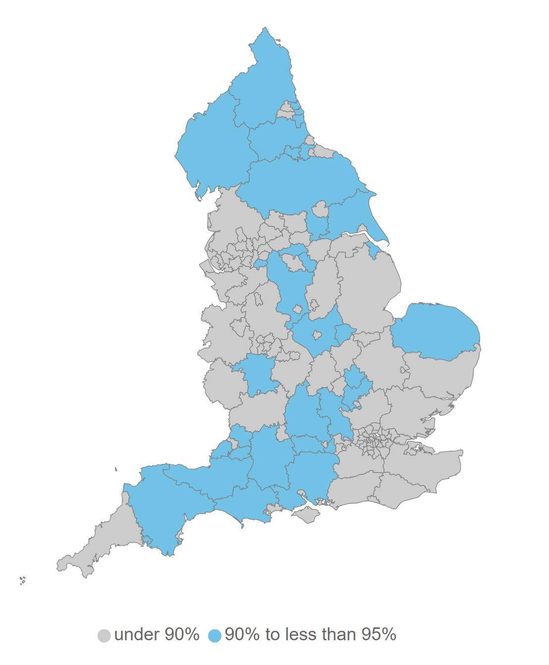 MMR 1ST AND 2ND DOSE COVERAGE AMONG 5 YEAR OLDS IN ENGLAND 2023